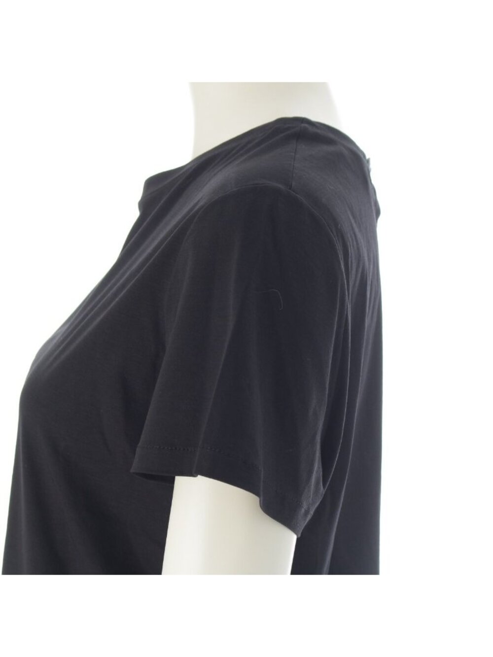 Chanel Cotton Top Back Coco Button Short Sleeve Dress Black - Picture 7 of 10